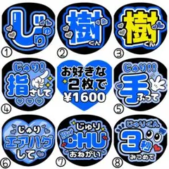 樹/田中【名前変更OK】　光沢紙　うちわ文字　ファンサ　２枚セット　まとめ買い
