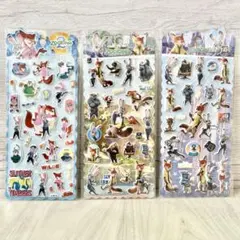 【正規品】ズートピア ソフト立体シール 3枚セット