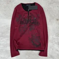 InTheAttic Lace UP Red Long Sleeve Topのサムネイル