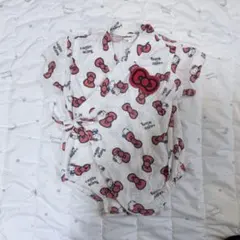 ベビーロンパース甚平　浴衣　キティちゃん　80