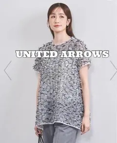 新品未使用ユナイテッドアローズ定価3.3万ブラウス　春夏ブラウス　白黒　爽やか