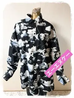 ☘️T19142☘️jamie エーエヌケー パンダ 総柄 シャツ Mのサムネイル