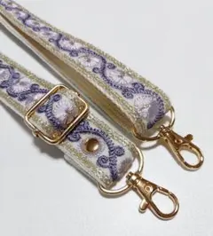 16. インド刺繍リボン ショルダーストラップ