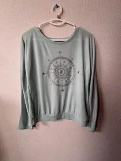 H&M ミントグリーン 長袖　カットソー　ニット