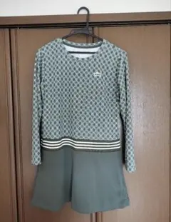 prince 幾何学模様 長袖テニスウェア LL