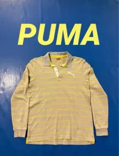 PUMA 00s archive ポロシャツ 黄色 old pumaストライプ