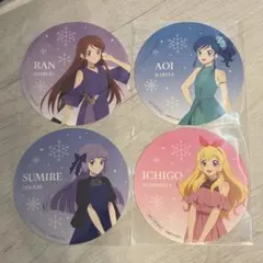 アイカツ and GALLERY コラボカフェ コースター いちご あおい らん