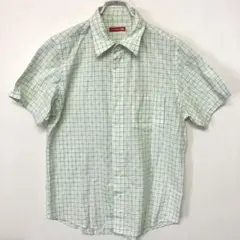 291295=HOMME ストリートアーカイブ古着 半袖 グラフチェックシャツのサムネイル