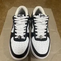 【付属品無】A BATHING APE BAPE STA ブラック ホワイトのサムネイル