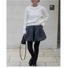 パンプキンボリュームショートパンツ グレー　　BeBeoD べベッド