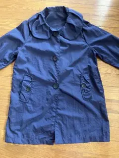 ネイビー 大きなかわいい襟 スプリングコート