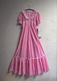 Jody T of California ピンクチェックロングワンピースのサムネイル