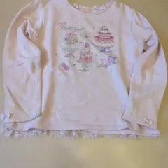 メゾピアノ ケーキ刺繍 トレーナー 130cm