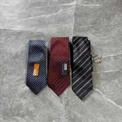 は*ー様 格安オークション ネクタイ 3本セット ビジネス ポリエステル 新品タ