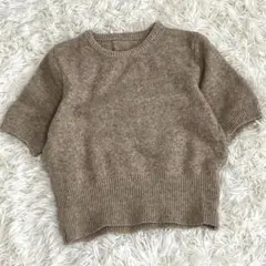 ベースメントオンライン 半袖ニット クロップド丈 インナー F