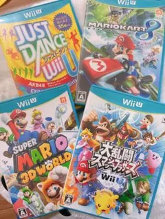 Wii U ソフト4点 スーパーマリオ 3Dワールド スマブラ マリオカート他