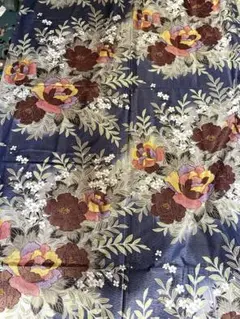 生地和柄花柄ブルー系