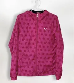 PUMA ウインドブレーカー M ピンク 総柄 ランニング ジャケット プーマ
