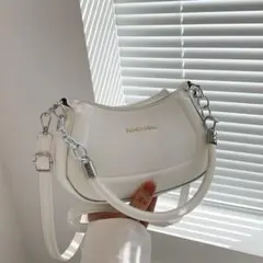 ミニショルダーバッグ ホワイト PUレザー