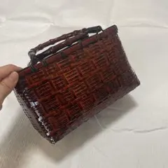 浴衣にも⭐︎艶々竹カゴバッグ