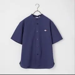 美品✨DANTON ダントン　BIGシルエットシャツ　ネイビー　36（S相当） DANTON ダントン BIGシルエットシャツ ネイビー 36（S相当） 半袖