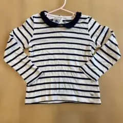 プチバトーPETIT BATERU ストライプ長袖カットソー 104cm