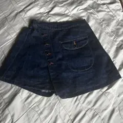 mes kids des fleurs デニム スカート風パンツ　130