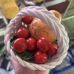 イタリア製　フルーツバスケット　置き物 陶器製　インテリア　オブジェ