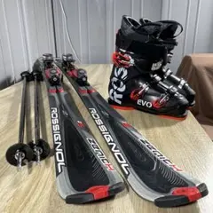 ROSSIGNOL162cm 26/26.5cm ストック110cmスキーセット