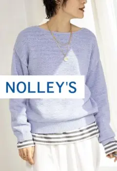【NOLLEY'S】25SS テープヤーンボートネックプルオーバーニット