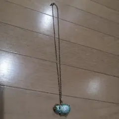 ラインストーンブタネックレスGKゴールド系