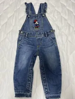 GAP ミニーマウス刺繍デニムオーバーオール