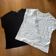 美品 GU ジーユー スムースフレンチスリーブTRS 2枚セット M Lサイズ