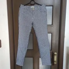 ギンガムチェック スリムフィットパンツ