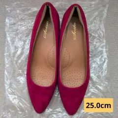 Sesto 赤色ポインテッドトゥパンプス25.0cm