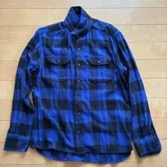 Levi's 長袖シャツ M 青と黒チェック