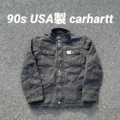 フェード BLACK 90s USA製 carhartt ダック生地 裏地ネル