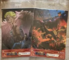 ONEPIECE ワンピース 一番くじ クリアポスター サボ ドフラミンゴ 2枚のサムネイル