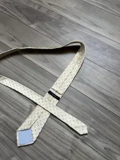 美品　PSFA パーフェクトスーツファクトリー　ネクタイ　ベージュ　ドット