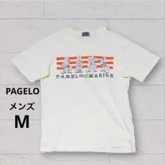パジェロマリン 半袖Tシャツ メンズM相当 綿100% PAGELO イエローのサムネイル
