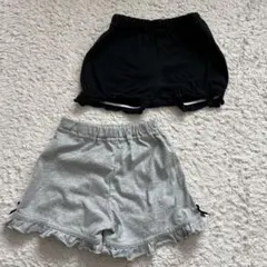 フリル付きショートパンツ2枚セット　ブルマ