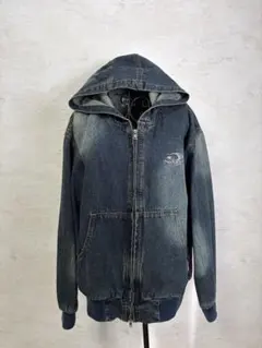 9090 Heisei Logo Denim Zip Hoodie Mサイズ - メルカリ