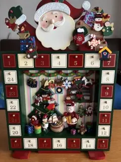 クリスマス　アドベントカレンダー　木製