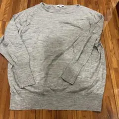 UNIQLO グレー 長袖セーター Lサイズ　チュニック　長め