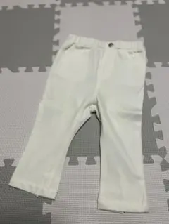 プティマインSMILE PANTS ホワイト クロップドパンツ 110サイズ
