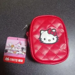 【タイトー限定】 ハローキティ Myハローキティ刺繍キルトポーチ 赤