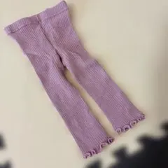 ピンクリブ編みレギンス 85サイズ