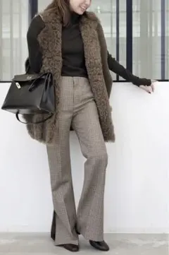 【新品未使用】L'Appartement ブラウン指ぬきタートルニット