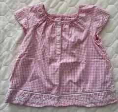ピンク チェック柄 トップス　ラルフローレン　12M