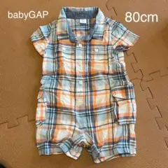 babyGAP チェック柄 シャツロンパース 80cm